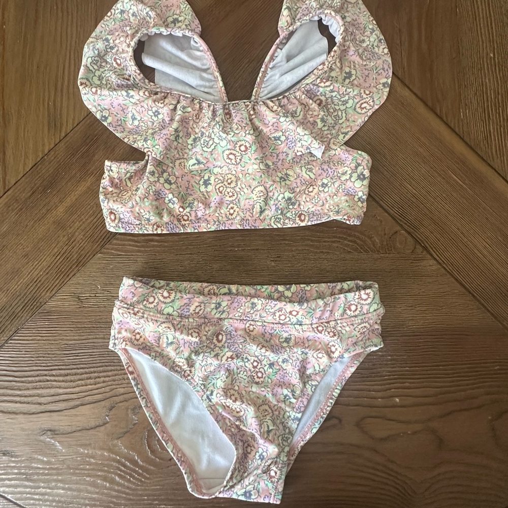 Cotton On Kids Floral Bikini - Pink and Cream